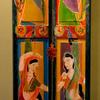 Dancing Girls (Acrylic on wood, 7' tall)